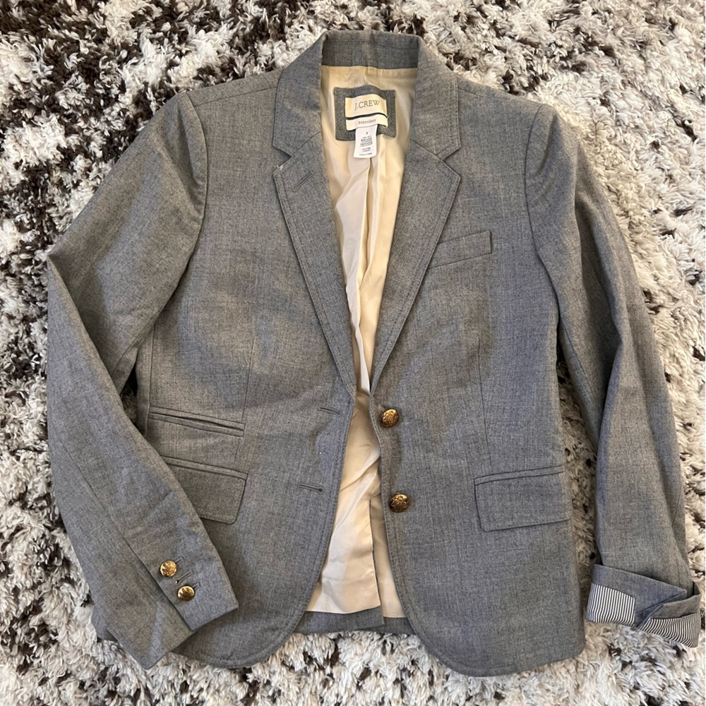 JCrew Schoolboy Blazer in grey- size 2